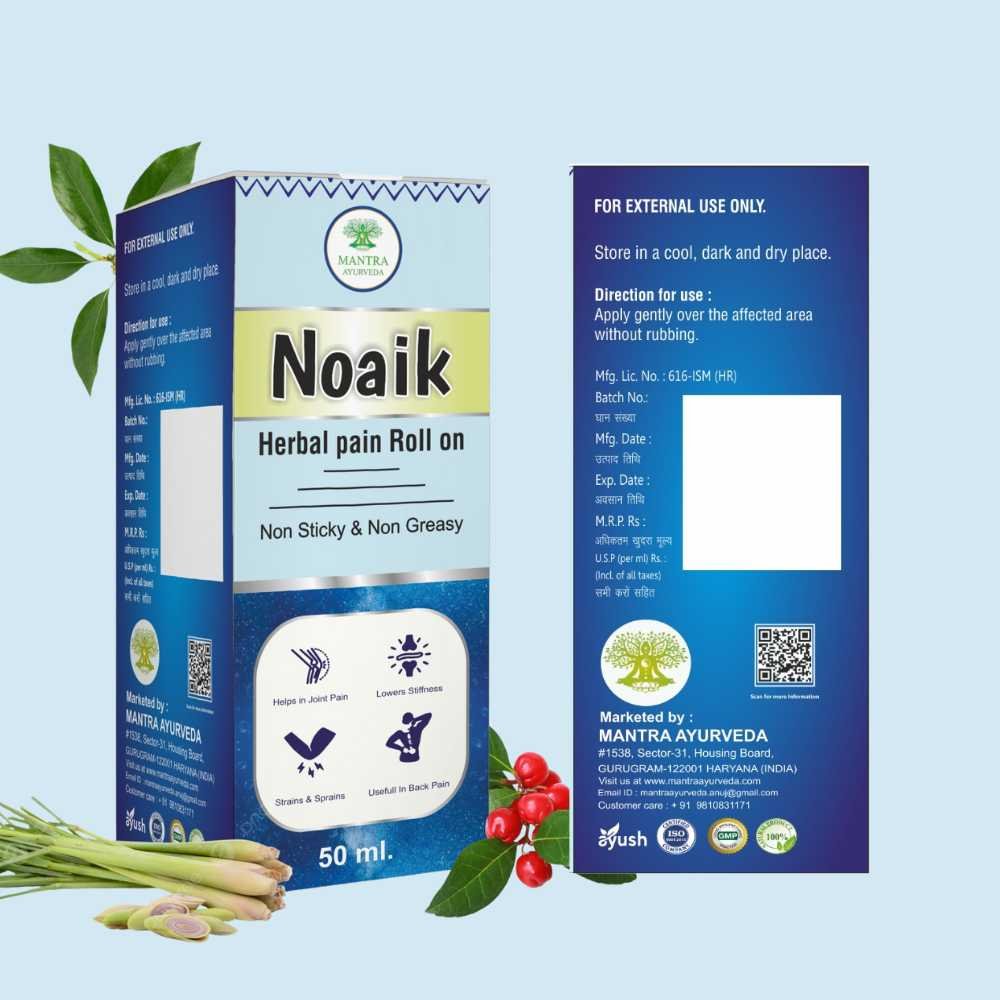 Mantra Ayurveda - Noaik Herbal Pain Roll-On (50 ml) - Image 2