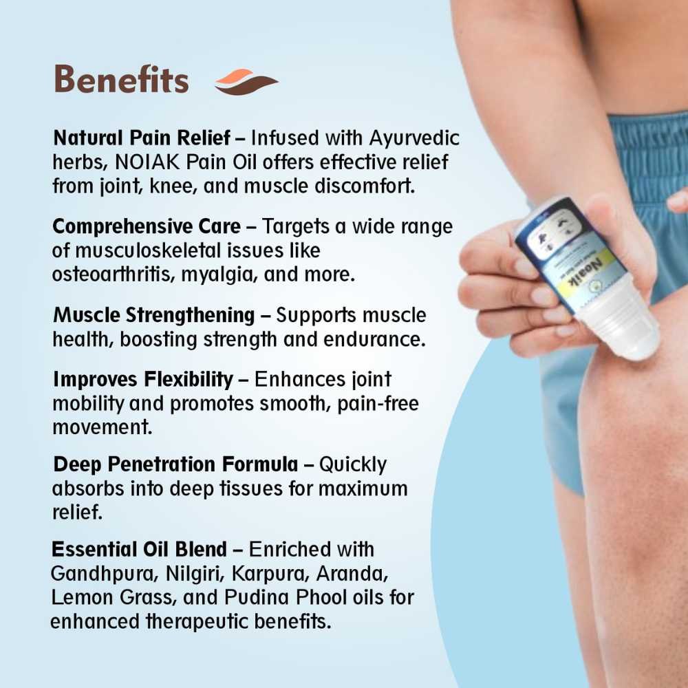 Mantra Ayurveda - Noaik Herbal Pain Roll-On (50 ml) - Image 5