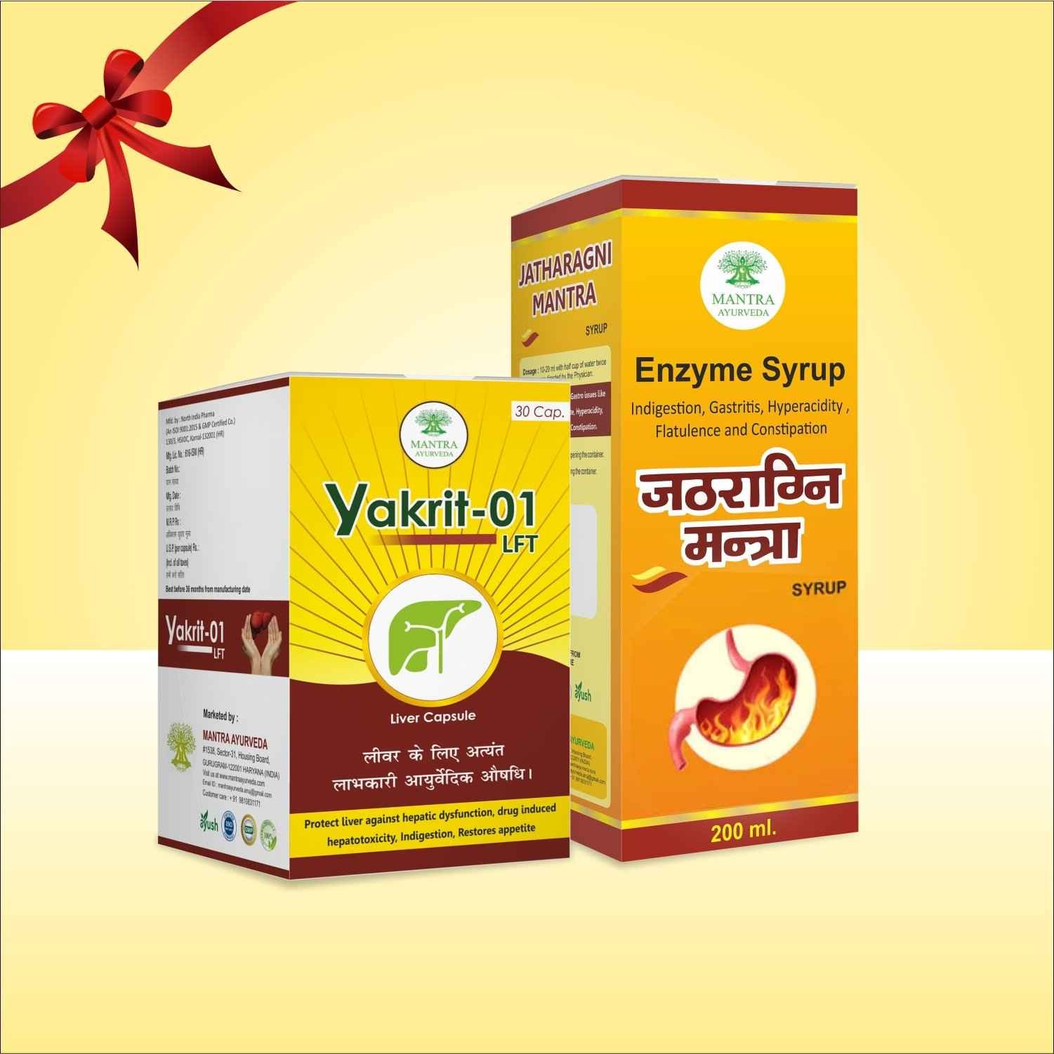Mantra Ayurveda - Gastro–Liver Care Duo Kit (Yakrit 01 LFT & Jathragni Mantra)